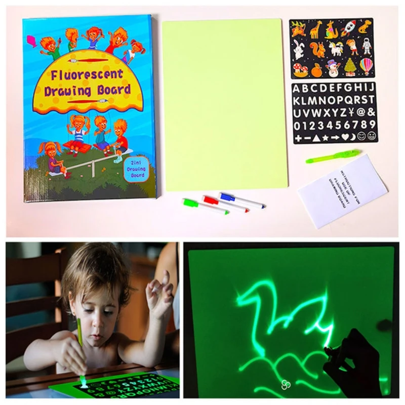 

A3/A4/A5 Fluorescent Light Writing Pad Kids Child Drawing Painting Board Toys GXMB