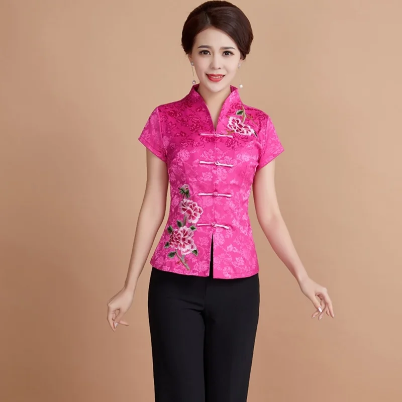 Женская одежда в китайском стиле летняя традиционная китайская рубашка с