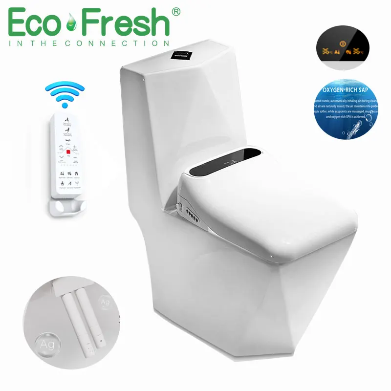 Ecofresh квадратное умное сиденье для унитаза электронное биде туалета миски