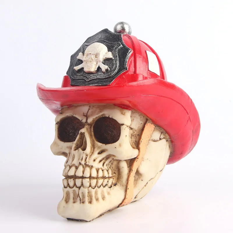 

Креативная винтажная полимерная статуя черепа Скелет реквизит скульптура для дома офиса украшение для стола аксессуары для декора на Хэлл...