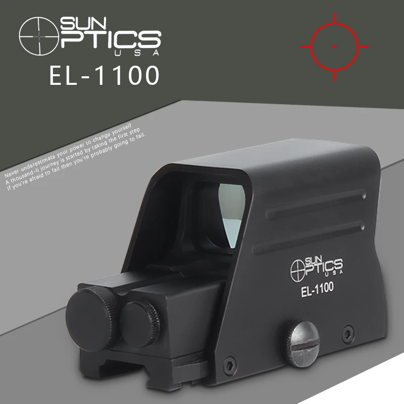 

Spike Matt Black Tactical EL-1100 Holographic Reflex Red Green Dot Sight Outdoor Hunting Sight Scope Brightness Adjustable