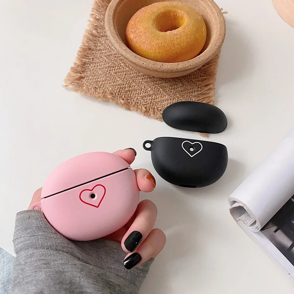 

Чехол для OPPO Enco Air, чехол с любовным сердцем и градиентом, матовый чехол для наушников с защитой от падения, чехол для oppoAir, жесткий пластиковы...