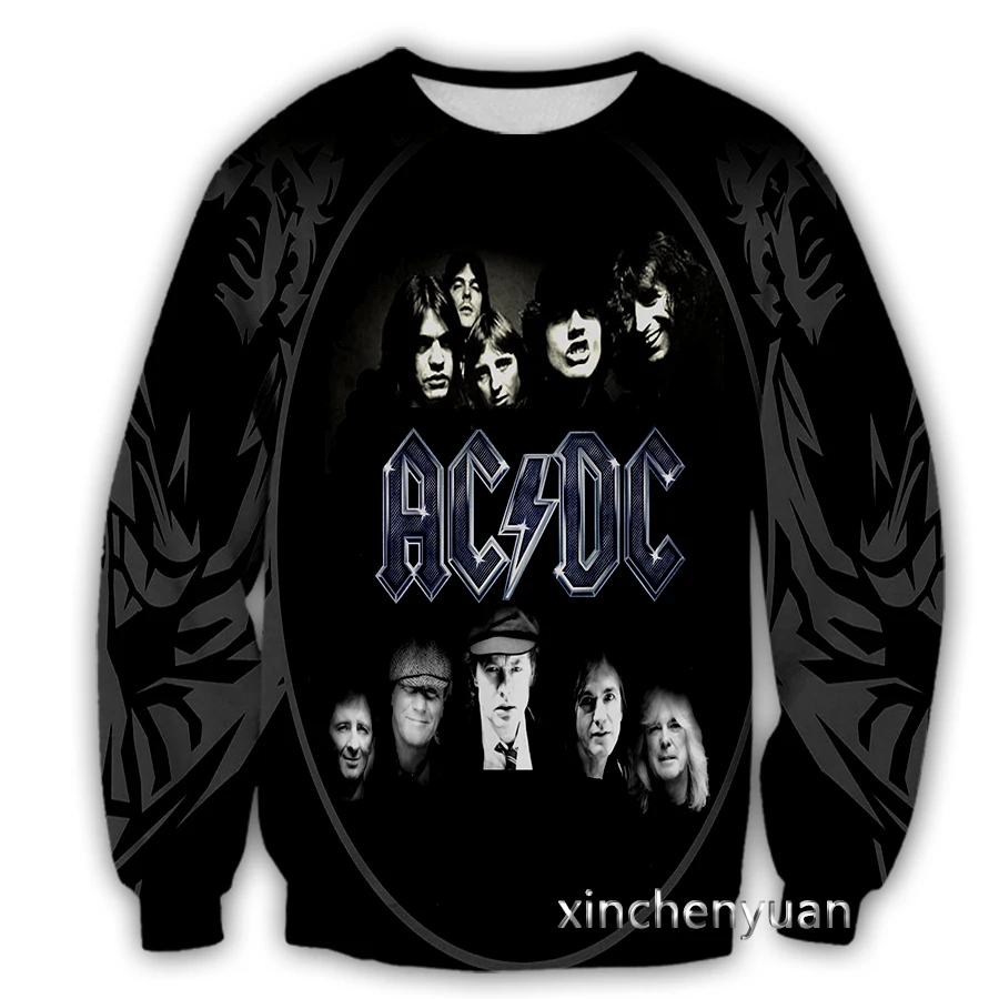 

Phechion New Men/Women AC DC Band 3D Printed Long Sleeve Clothing Casual Sport Streetwear Pullover S20