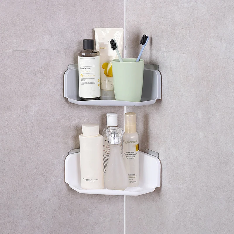 Угловая душевая полка для ванной кухонный клей органайзер с присоской настенное