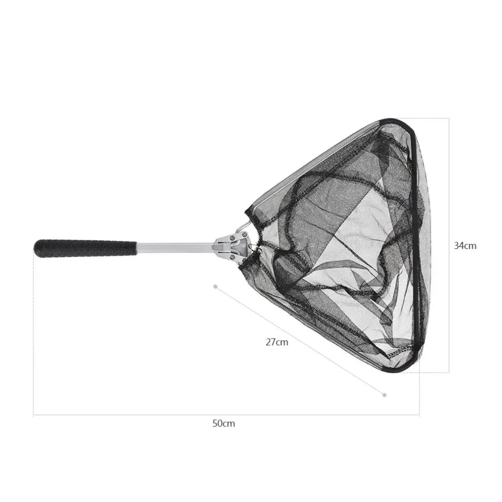 

Folding Lightweight Portable Fishing Net Length 50cm Retractable Telescoping Aluminum Alloy Pole Fly Fishing Landing Net