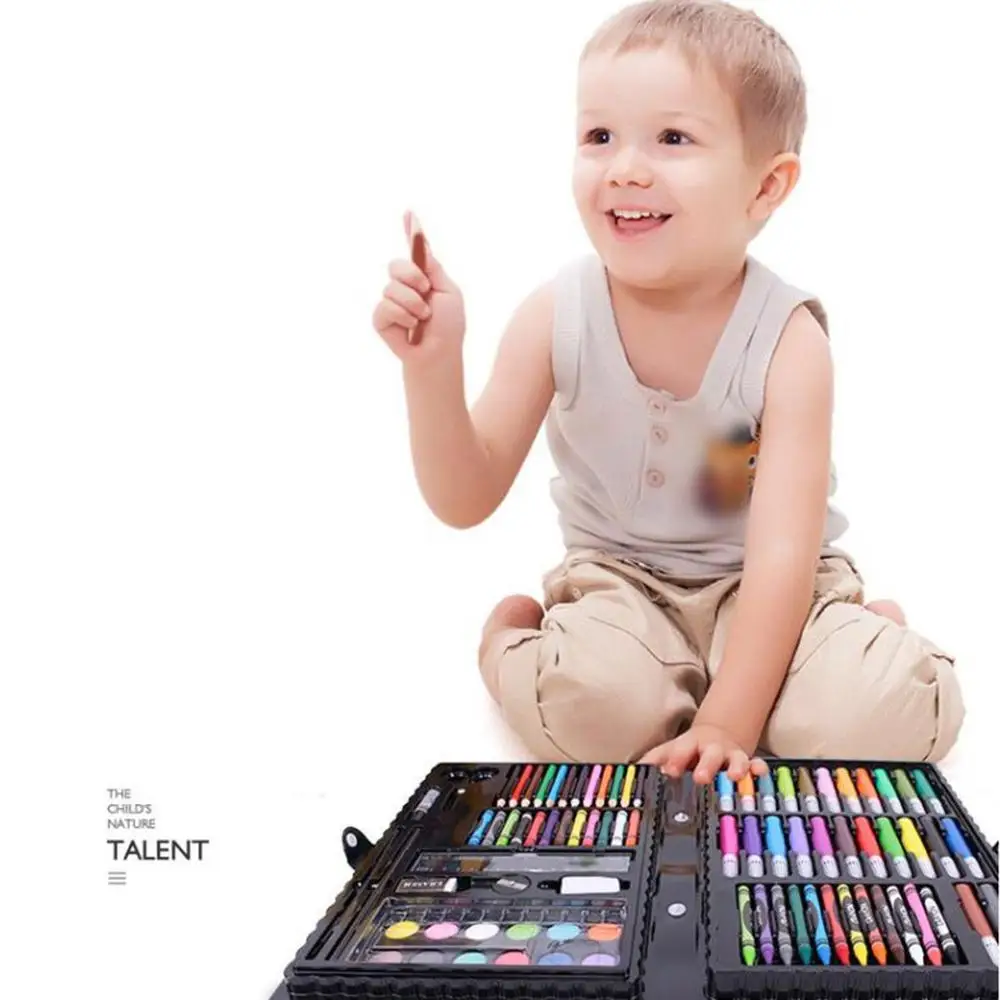 42/86pcs Children'S Watercolor Pen Painting Set Brush Crayon Oil Pastel Day Gift Christmas | Канцтовары для офиса и дома