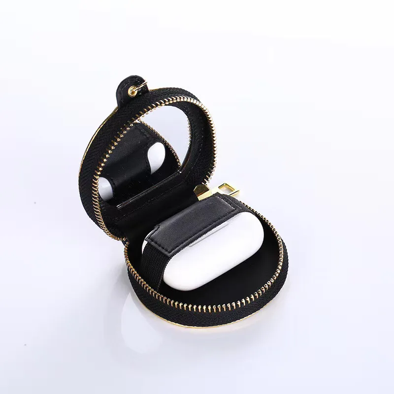 leather crocodile pattern universal fhx qz earphone bag for airpods huawei oppo xiaomi various types of bluetooth headphones free global shipping