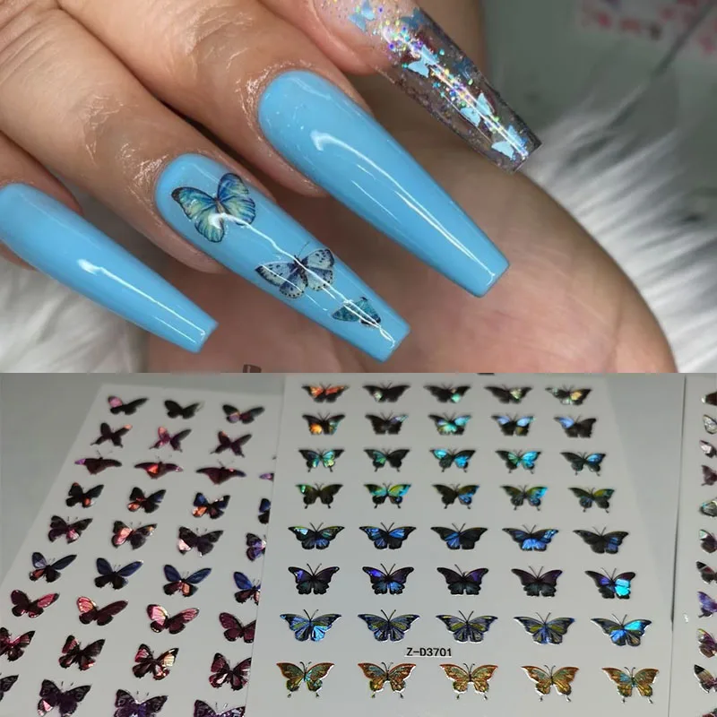 1 лист наклейки-бабочки для дизайна ногтей | Красота и здоровье