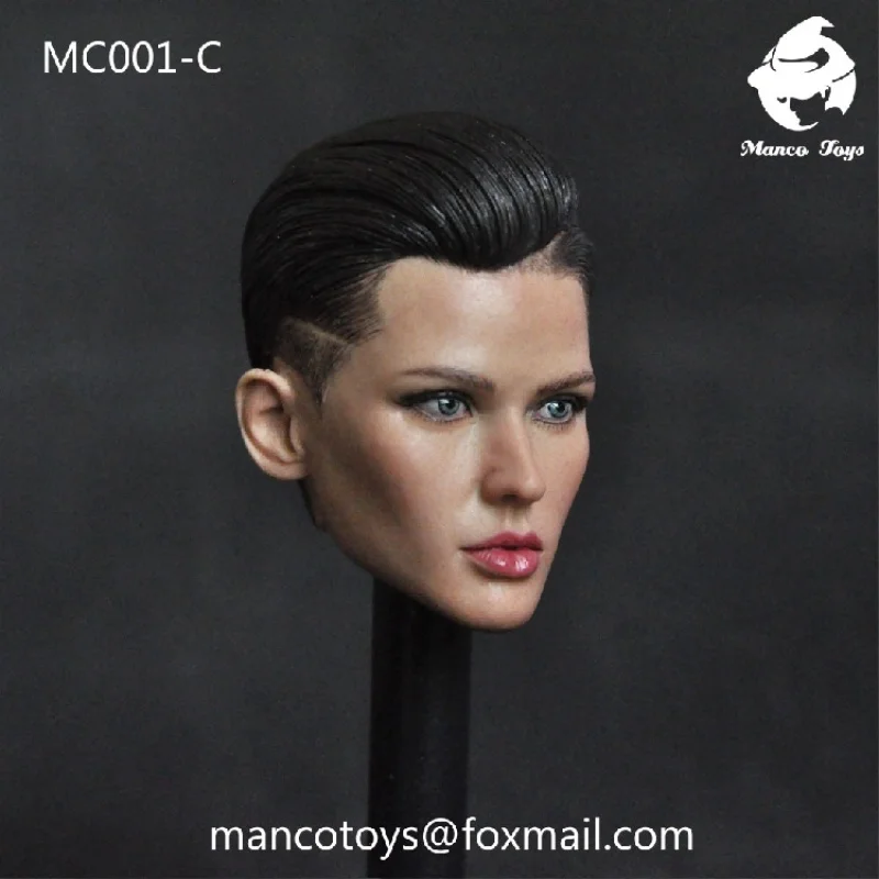 

MC001 1/6 Female Head Sculpt Ruby Rose Neutral Handsome Extreme Agent Head Carved Model for 12'' Action Figure Body Accessory