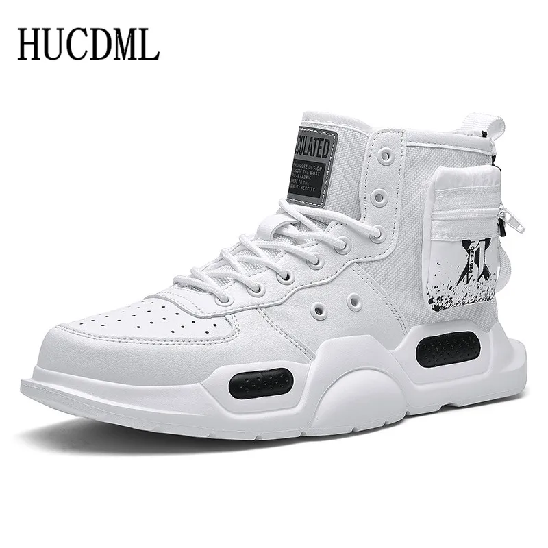 2020 трендовые высокие мужские повседневные туфли HUCDML на толстой подошве