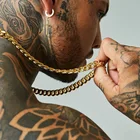 Мужская кубинская цепочка чокер от 3 до 7 мм из нержавеющей стали ожерелье для мужчин ювелирные изделия