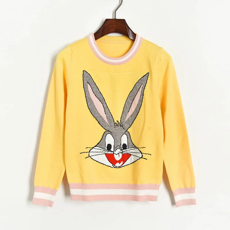 Милые женские свитера и пуловеры новинка 2020 жаккардовый вязаный пуловер с