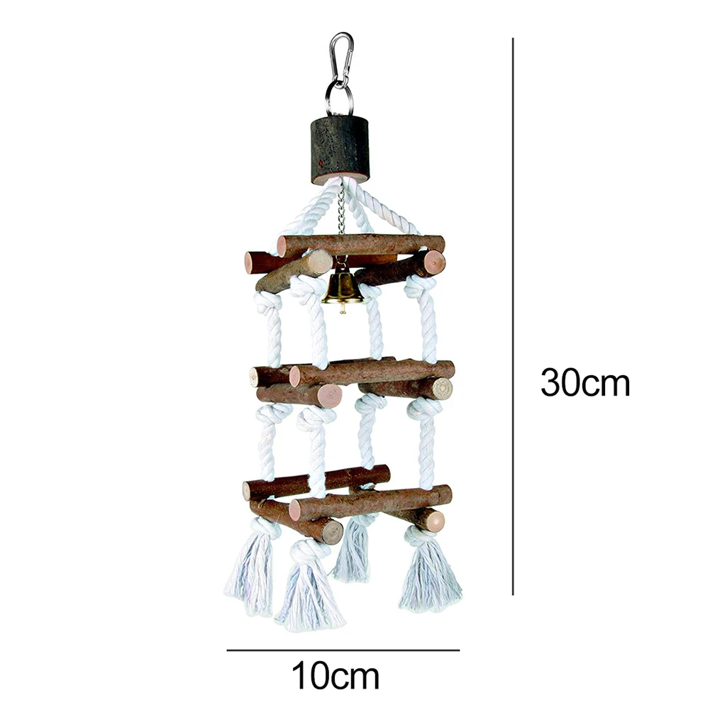 Деревянная подвесная качели деревянная веревка башня птица попугай восхождение