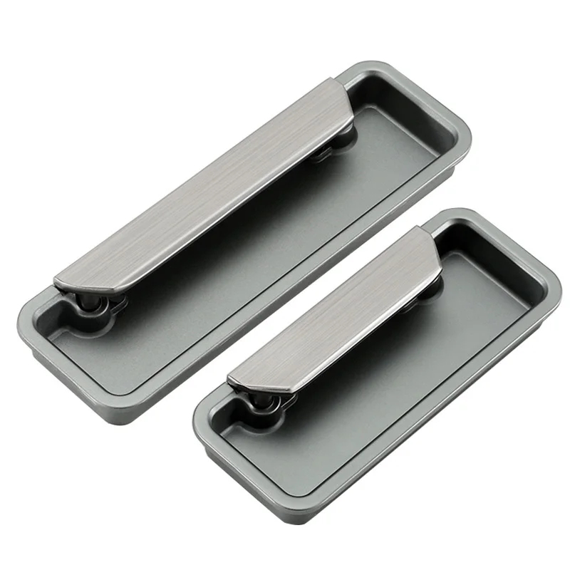 Простой скрытый ящик с пряжкой ручка мебель кухонный шкаф Скрытая спальня серые