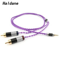 haldane hifi 2 53 54 4mm balanced male to 2 rca male audio adapter cable 7n occ silver plated 6 35mm trs to rca audio cable
