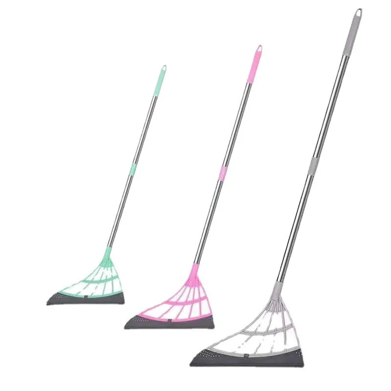 

Hand Push Sweeper Floor Wiper Squeegee Rubber Broom Pet Hair Broom for Floor Windows Cleaning Magic Broom Bathroom Accessories
