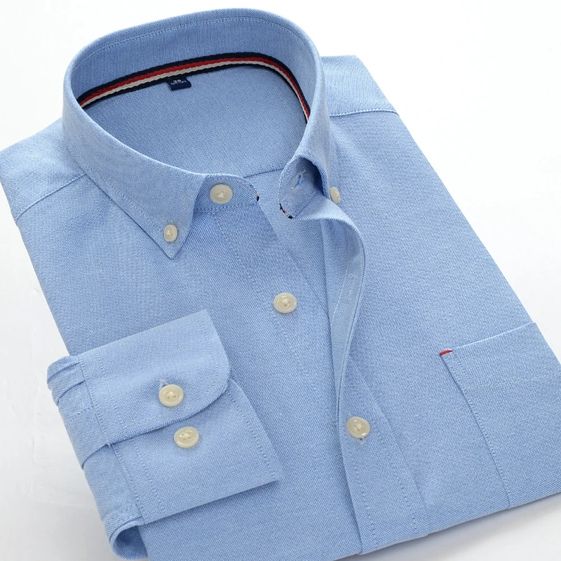 

2020 New products in spring and autumn of Men's business casual solid color slim shirt Stylish men's office long sleeve shirt