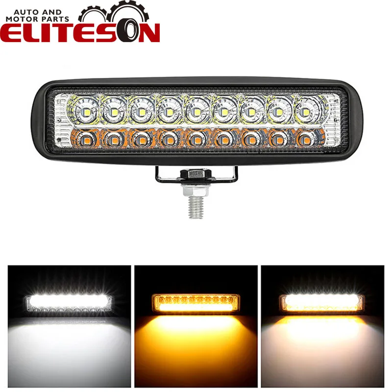 

Eliteson 18W Work Lamps For Car Led Light Bars 12V 24V 6000K Fog Bulbs Auto Headlights 6 Inch 3000K Motor Automobile Headlamps