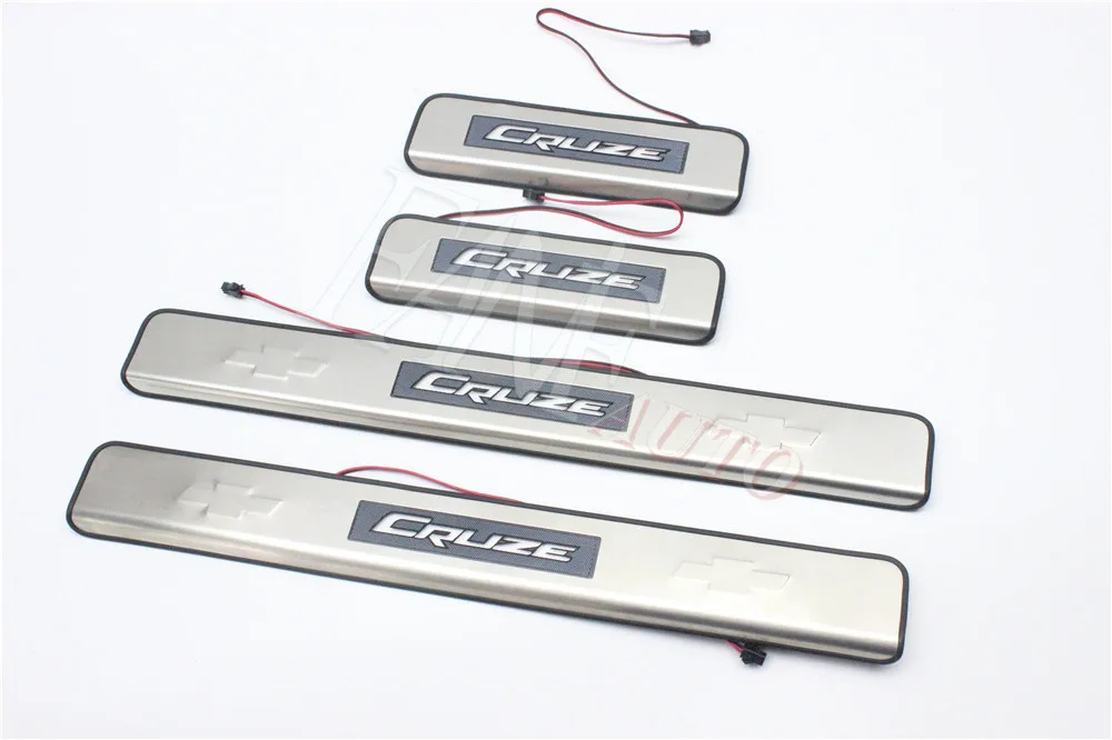 Нержавеющая сталь Led порога Накладка защита порогов защитная накладка для Chevrolet Cruze