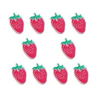 10pcs fashion strawberry enamel lapel pin cartoon fruits brooch badge backpack cute pins gifts for friends jewelry