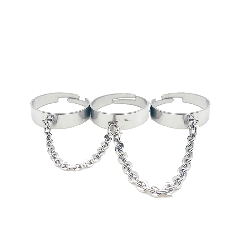 Регулируемая цепь из нержавеющей стали кольца в стиле панк вечерние Ринок