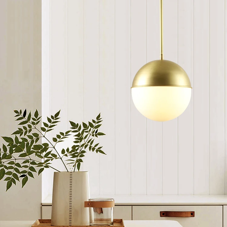 Медные подвесные светильники для кровати спальни кухни подвесной светильник