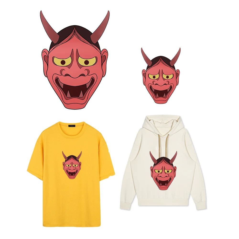 Оригинальный заказной японский стиль маска нашивки Одежда Этикетка виниловая