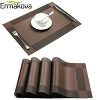 ermakova placemats washable pvc table cloth pad mat tablemats stain resistant dining disc bowl pad coaster non slip pvc pad