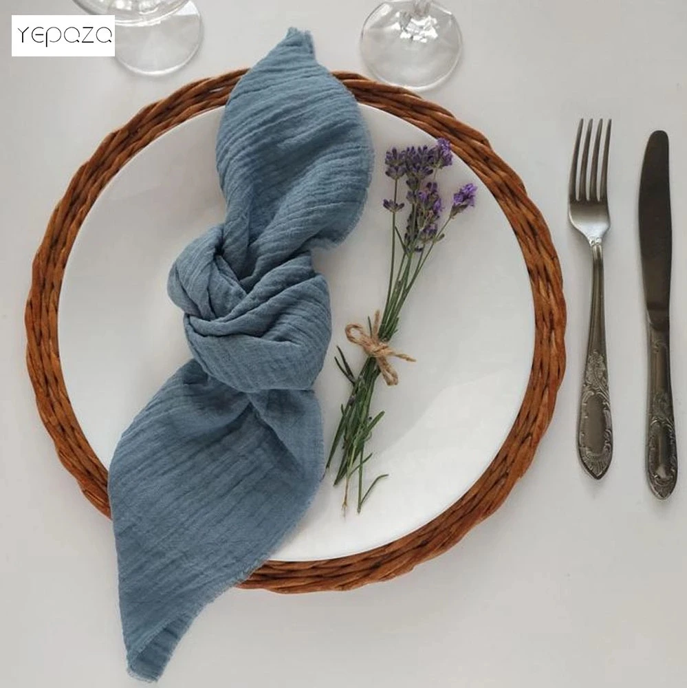 

Wedding decoration dusty blue napkins clothes for dinning table cloth dinner napkins