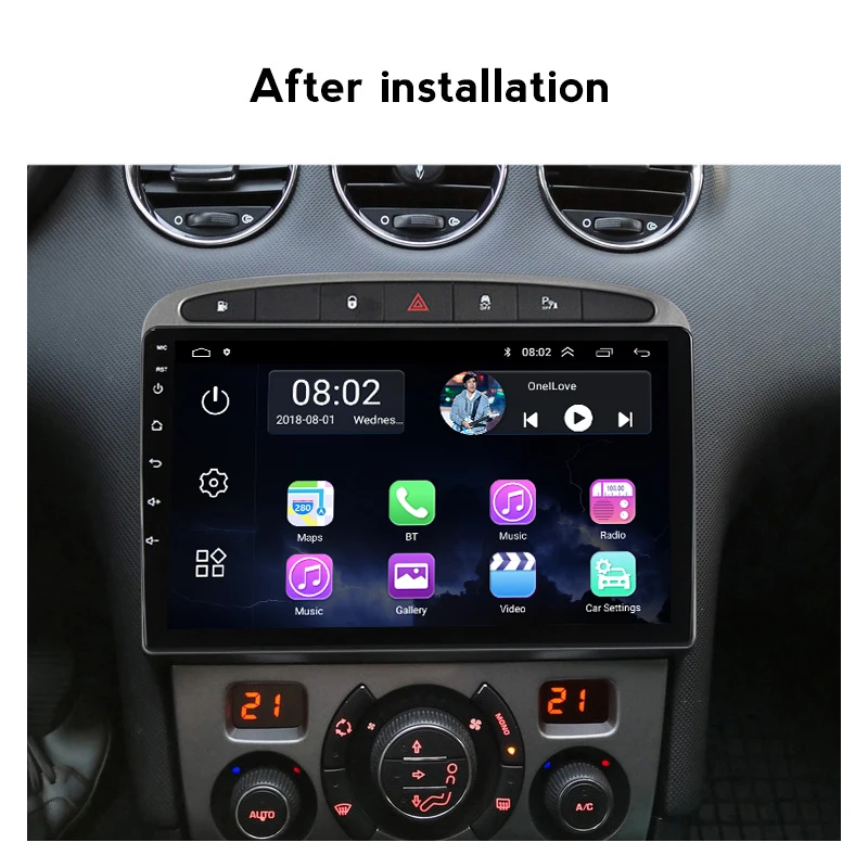 Автомобильный радиоприемник RDS FM Android 11 мультимедийный плеер с GPS для 2010 2016 PEUGEOT 308