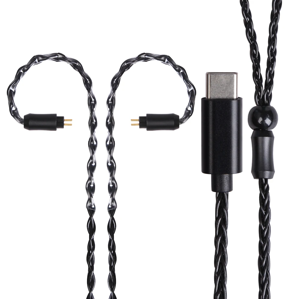 FDBRO Тип c 8 ядер с серебряным покрытием наушники обновление провода MMCX IE80 2Pin 0 78 мм