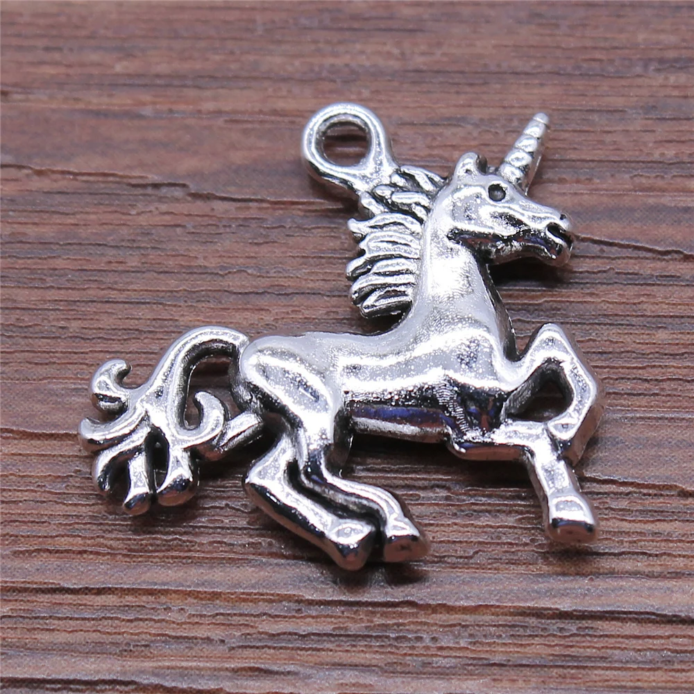 WYSIWYG 3 шт. Lucky Horse подвески Diy ювелирные изделия античное серебро цвет 22x23 мм|Шармы| |