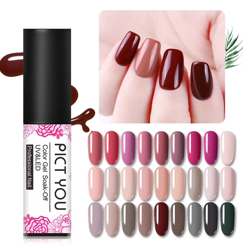 PICT YOU 5 мл Гель-лак для ногтей Vernis Полупостоянный замачиваемый УФ-гель для ногтей стойкий Гель-лак для нейл-арта 119 цветов