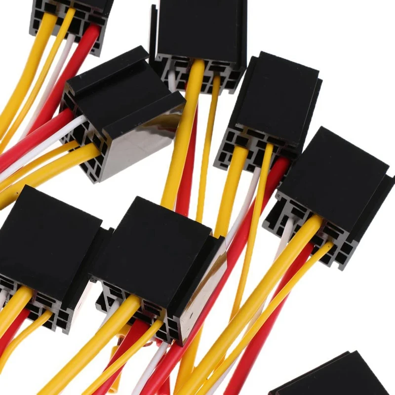 10 шт. автомобильные грузовик 4 Pin 12V 80 Ампер SPDT реле проводов разъем - купить по