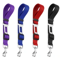 adjustable pet dogs car seat belts safety belt compatible most vehicle small medium travel clip french bulldog