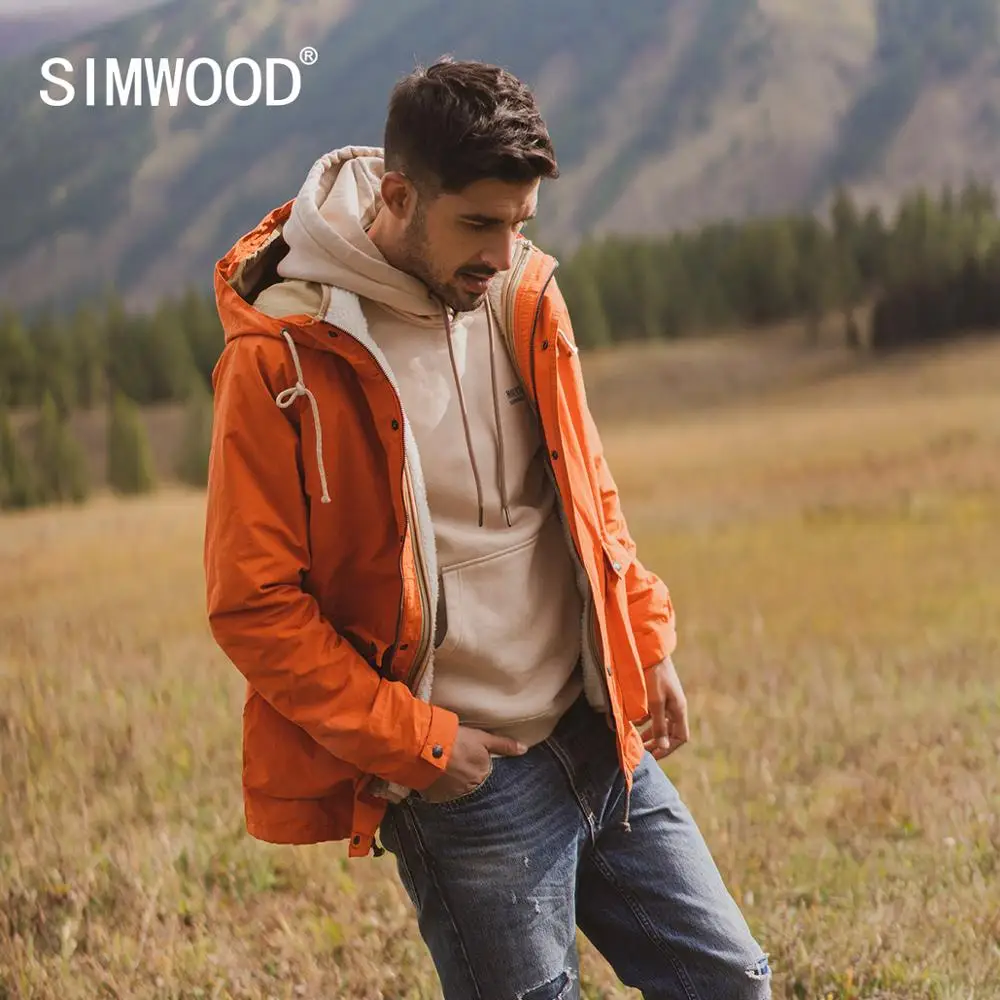 SIMWOOD 2021 осень зима новый флисовый внутренний жилет съемные пальто мужские модные
