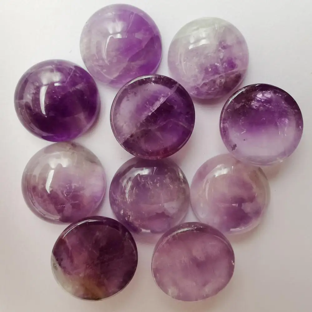 16 мм Фиолетовый Кристалл Камень круглая Кабина Кабошон ювелирные изделия для