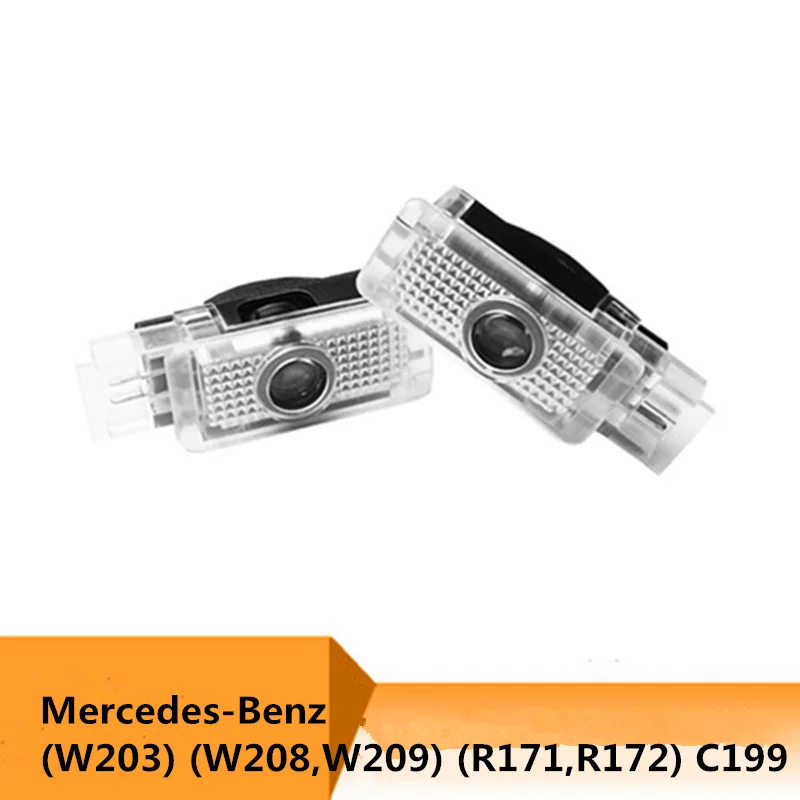 Для Mercedes Benz W203 W209 W240 R171 R199 SLK CLK SLR C класса 2X светодиодный логотип автомобиля двери
