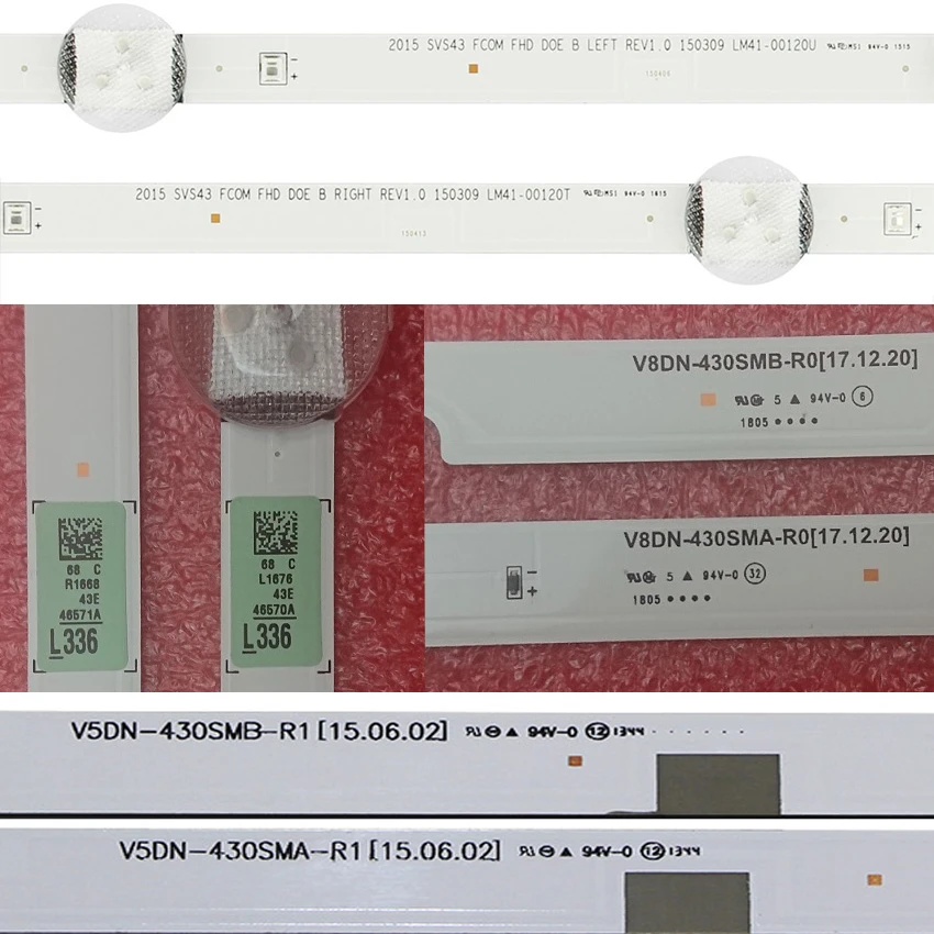 Светодиодные полосы для Samsung UN43J5200AG UN43J5200AF UN43J5200AH UN43J5200AK ТВ адвокатские сословия