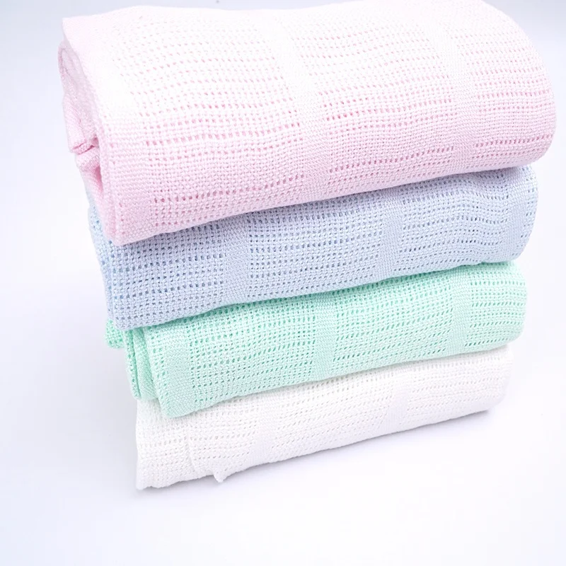 

Bamboo Cotton Baby Blanket,soft Solid Newborn Infant Swaddling Towel Receiving Blankets 200*170cm TRQ1288