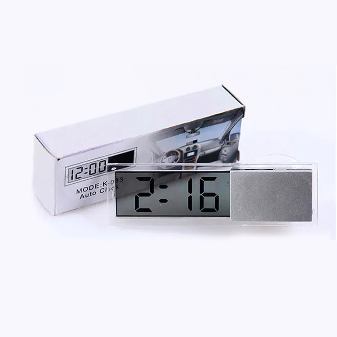 clock 1 шт. автомобильный ЖК-цифровой термометр авто окно открытый энергосберегающий манометр смарт-номер дисплей температуры инструменты аксессуары - Цвет: clock