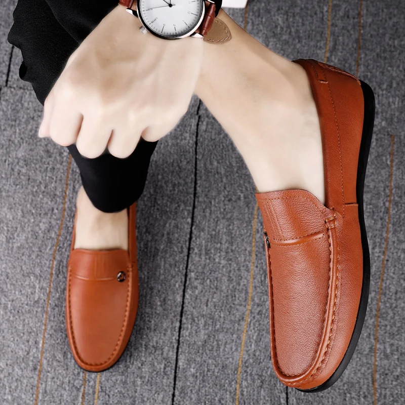 

Zapatos Casuales Para Hombre Casual Leather Shoes Men Male Shoe Fashion Black For Sapatos Man Men's Shose