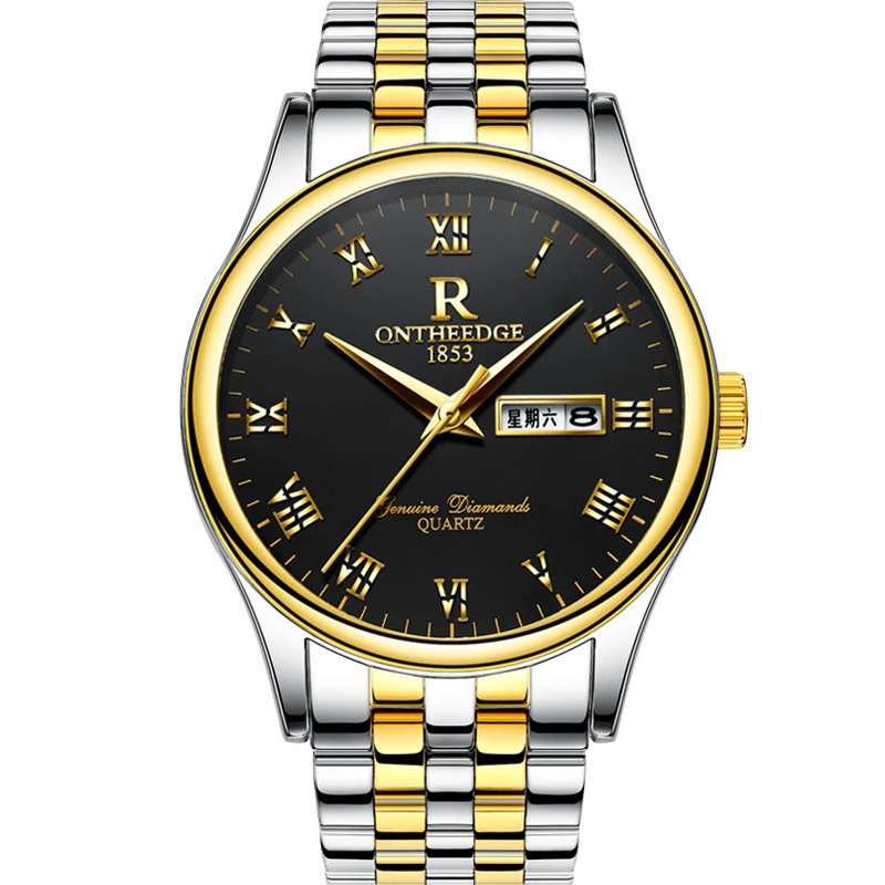 Rui Of Edge водонепроницаемые деловые дела нержавеющая сталь кварцевые мужские