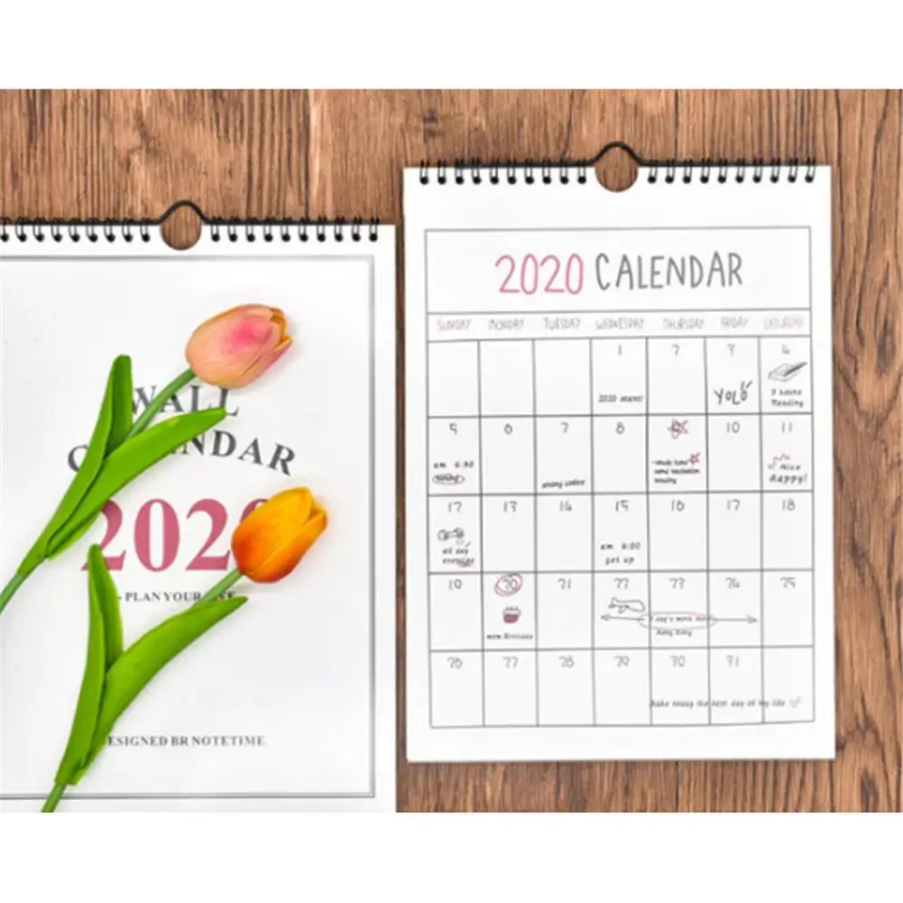 Простой подвесной Настольный календарь 2019-2020 домашний планировщик настенный