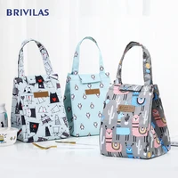 brivilas cooler lunch bag fashion ctue cat multicolor bags women waterpr hand pack thermal breakfast box portable picnic travel