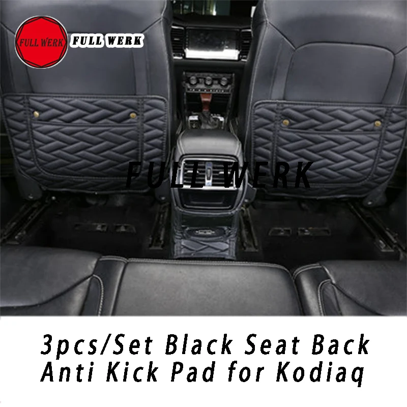 Комплект из 3 шт. кожаных чехлов для заднего сиденья автомобиля противоударный