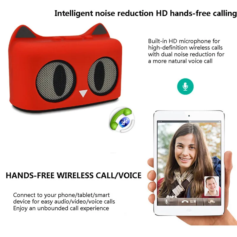 SG 09 милый кот Bluetooth 4 2 динамик портативный мультяшный уличный громкий s поддержка AUX FM TF карта 32G с подставкой