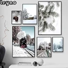 5d алмазная вышивка Зимний снег лес сосна горный хром искусство стен алмазная живопись вышивка крестиком для декора гостиной