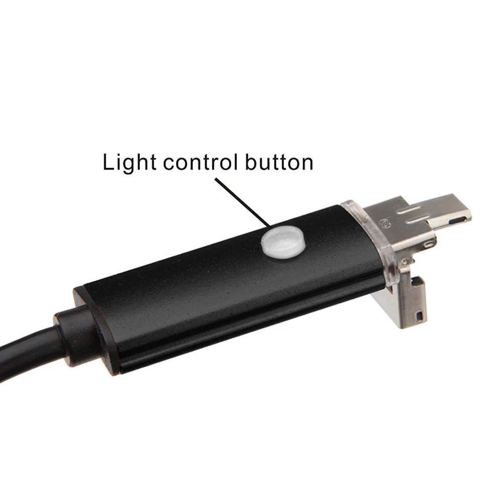 Водонепроницаемый эндоскоп Gosear 2 м 6 светодиодный объектив 8 мм МП HD Micro USB для