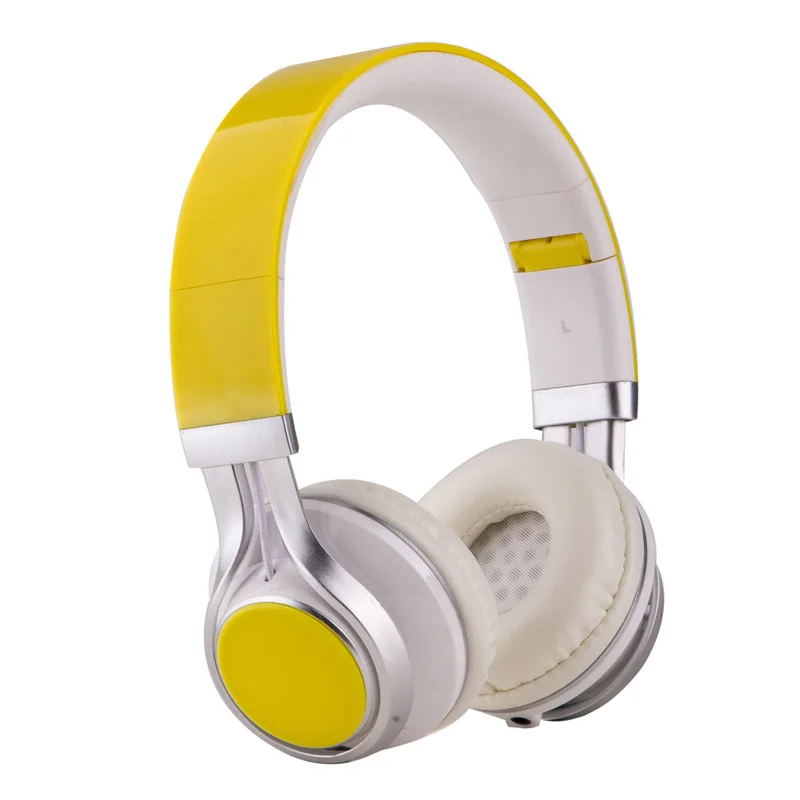 yellow HiFi игровые наушники EP16 3,5 мм Проводные Складные стерео наушники над ухом большие наушники для телефона мальчик подарок музыка гарнитура наушники - Цвет: yellow